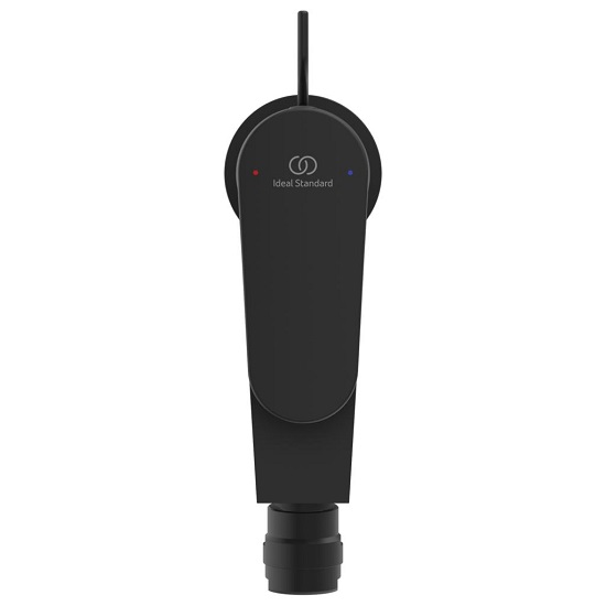 BATERIE BIDEU CERAFINE O SILK BLACK, VENTIL METALIC